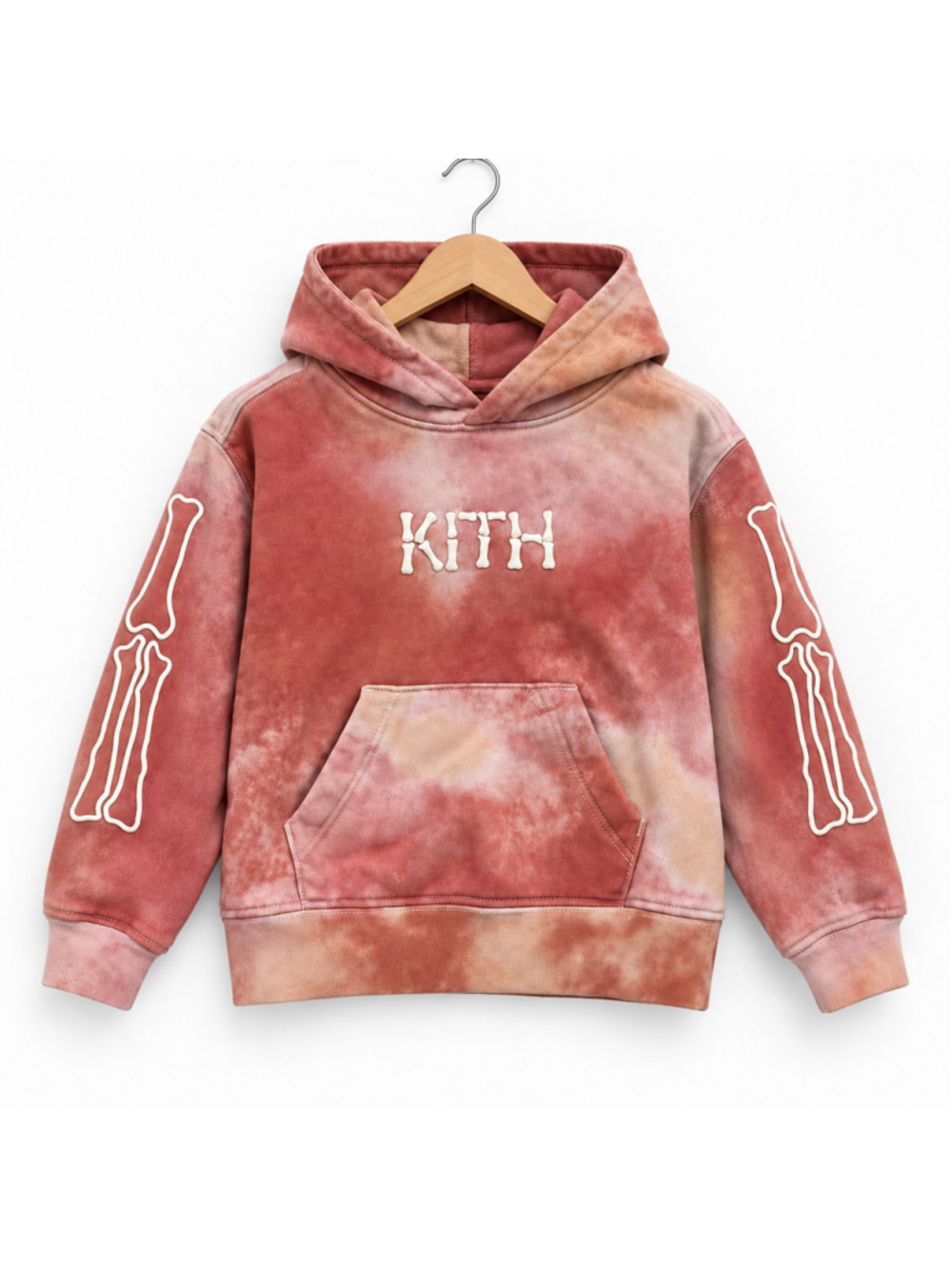 KITH Baby 12–18 Months Tie Dye Skeleton Hoodie Rust Pink